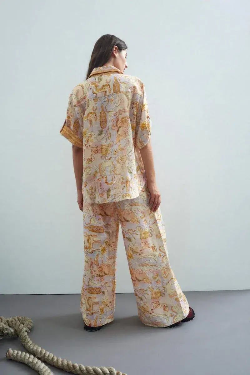 Alemais Solitaire Shirt and Pant Set Watercolor Size 8 photo 3