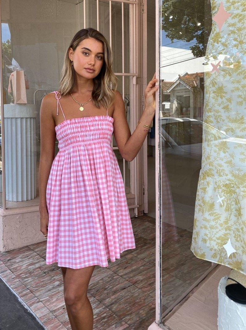 Steele Ayanna Dress Quartz Check Size XS photo 6