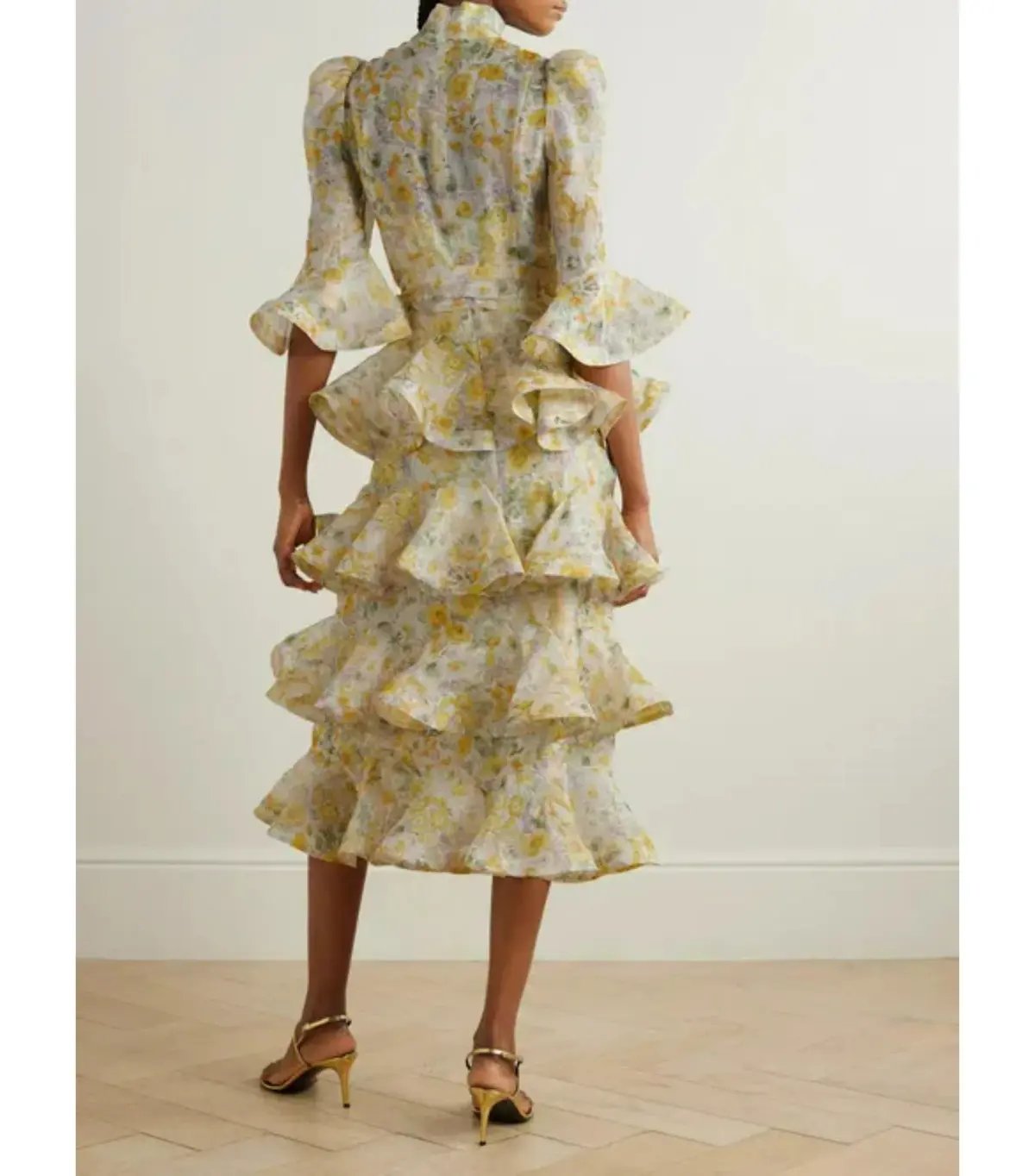 Zimmerman Harmony Tiered Midi Dress Citrus Garden Size 1 / AU 10 photo 2