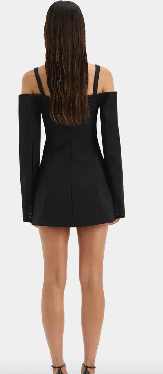 Sir the Label Sandrine Long Sleeve Mini Dress Black Size 8 photo 4