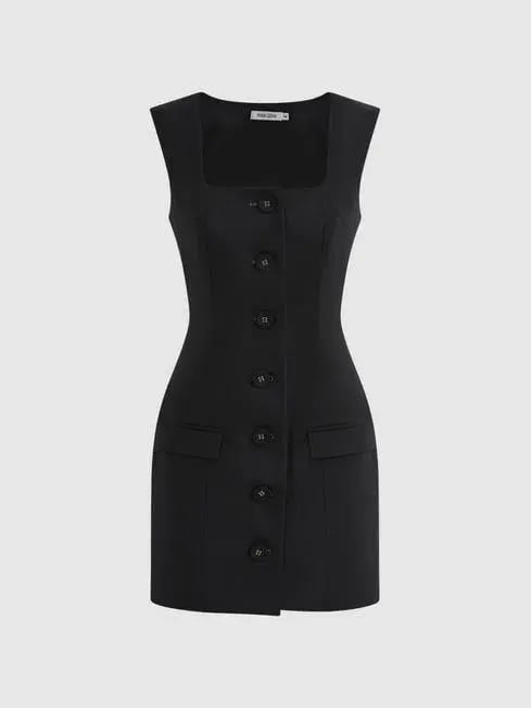Anna Quan Lia Dress Black Ink Size 8 photo 5