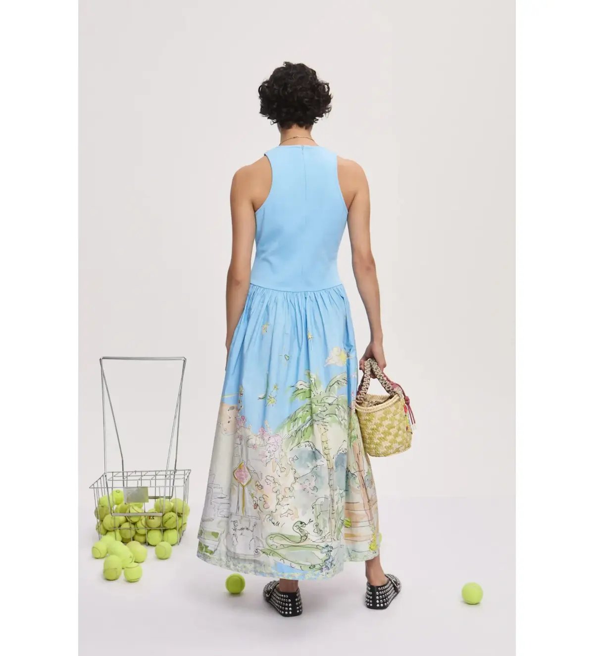 Alemais Anouk Tank Midi Dress Print Size 12 photo 4