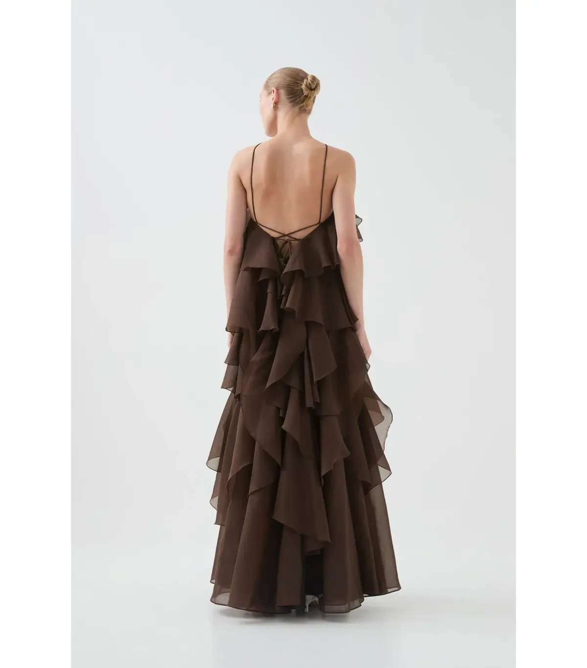 Aje Pandorea Layered Maxi Dress Carob Size AU 12 photo 6