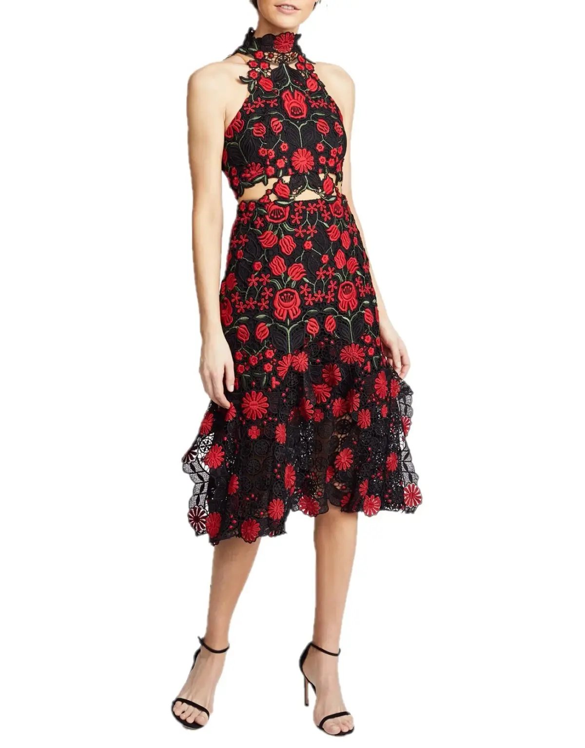 Thurley English Rose Midi Dress Floral Size 8 photo 2