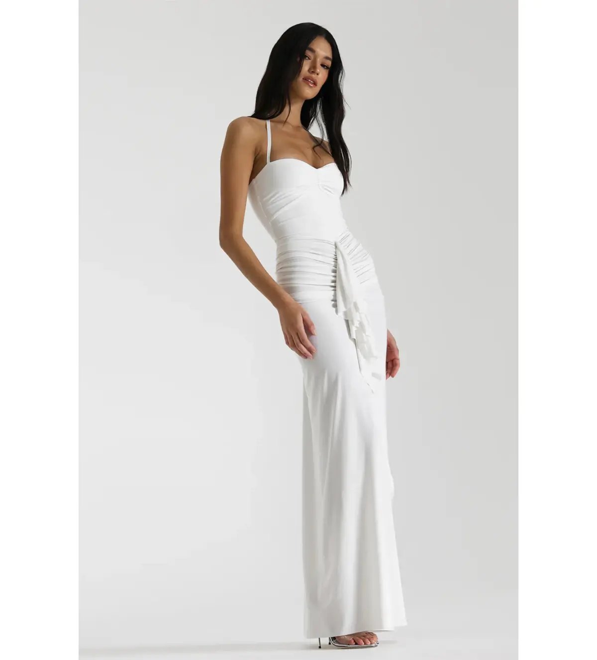 Natalie Rolt White Shontae Gown Size AU 8 photo 2