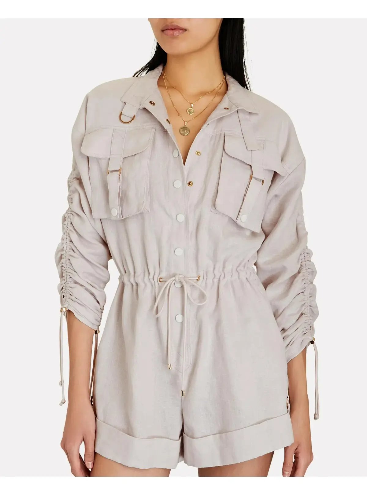 Zimmermann Utility Playsuit Dove Size 1 / AU 10 photo 3