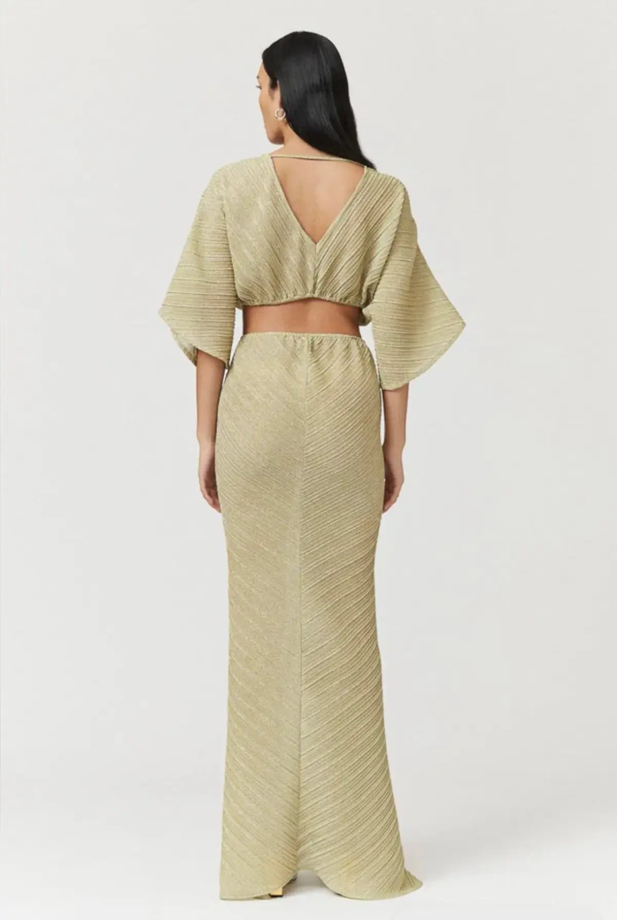 Suboo Stevie Cross Over Midi Dress Gold Size M / AU 10 photo 3