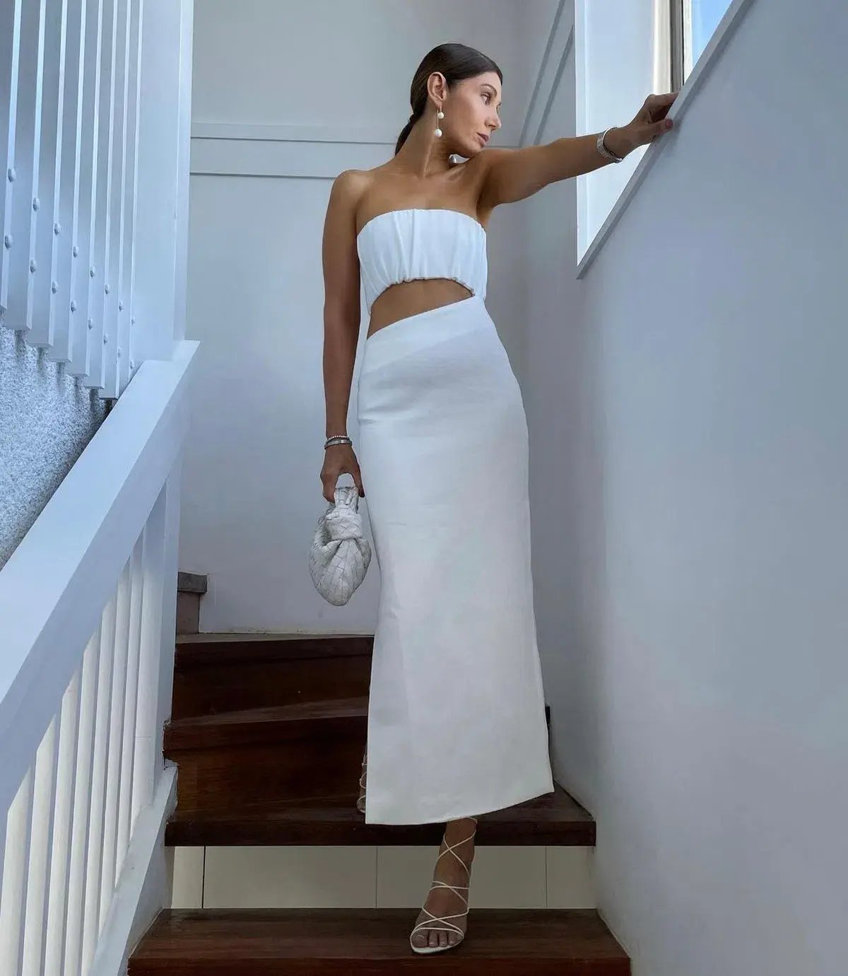Sir The Label Yves Strapless Dress White Size 1 / AU 8 photo 3