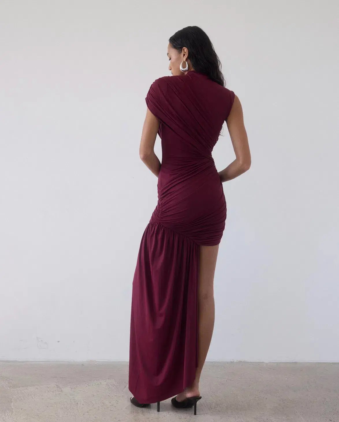 De La Vali Ravenna Mini Dress in Earth Spandex Red Jersey Size AU 6 photo 2