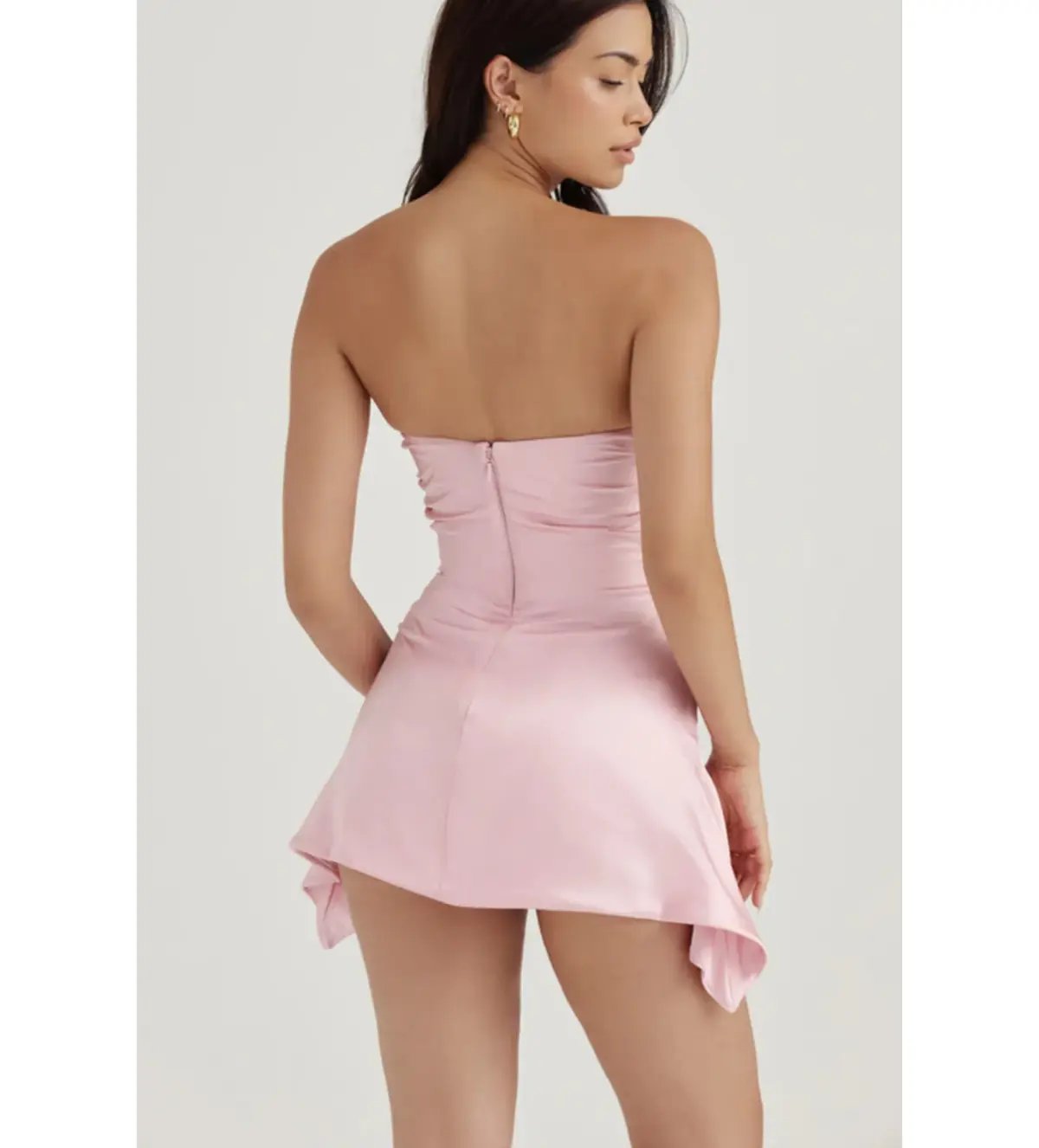House of CB Jasmine Rose Pink Draped Strapless Corset Dress AU 10 photo 3