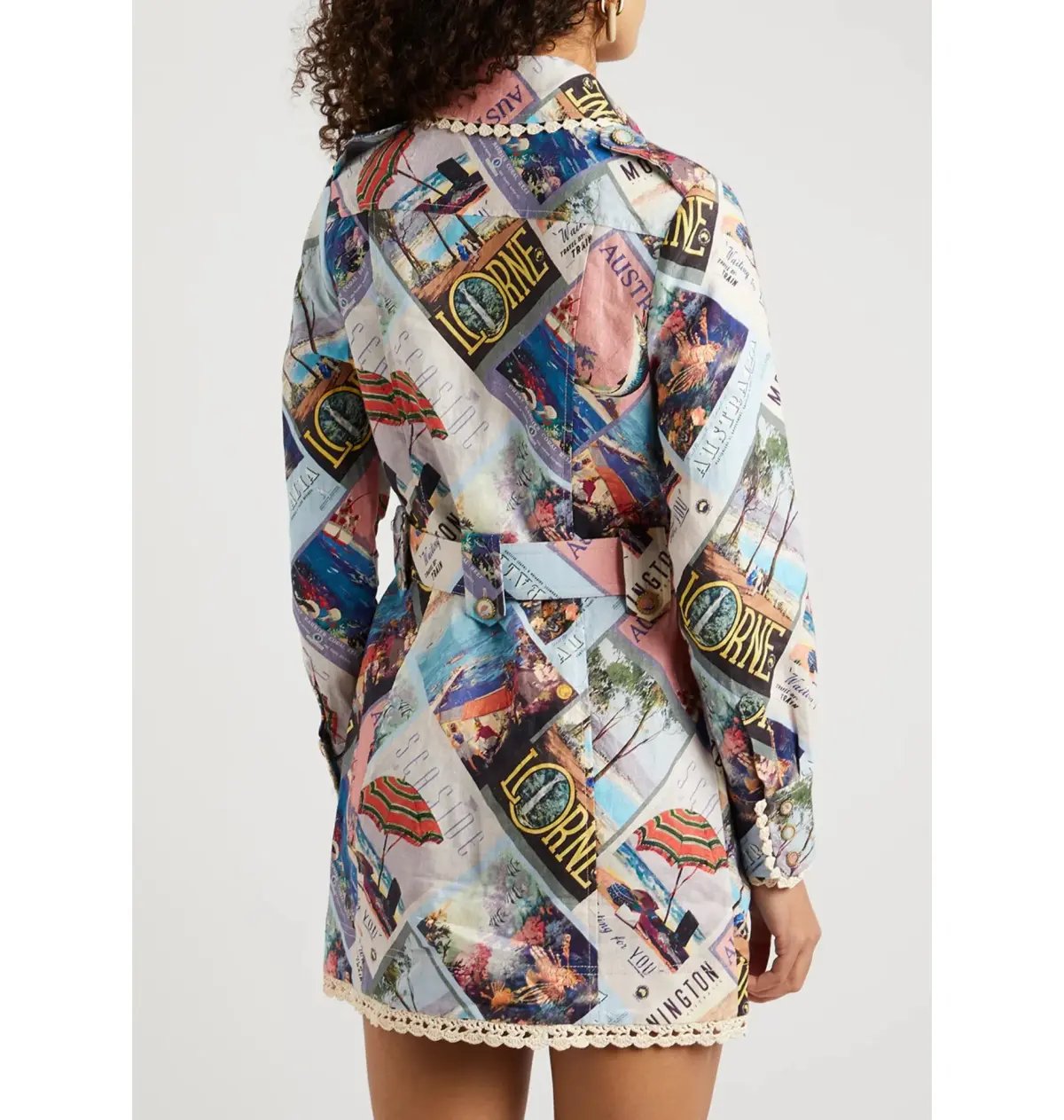Zimmermann Postcard Shirt Mini Dress Print Size 2 / AU 12 photo 3