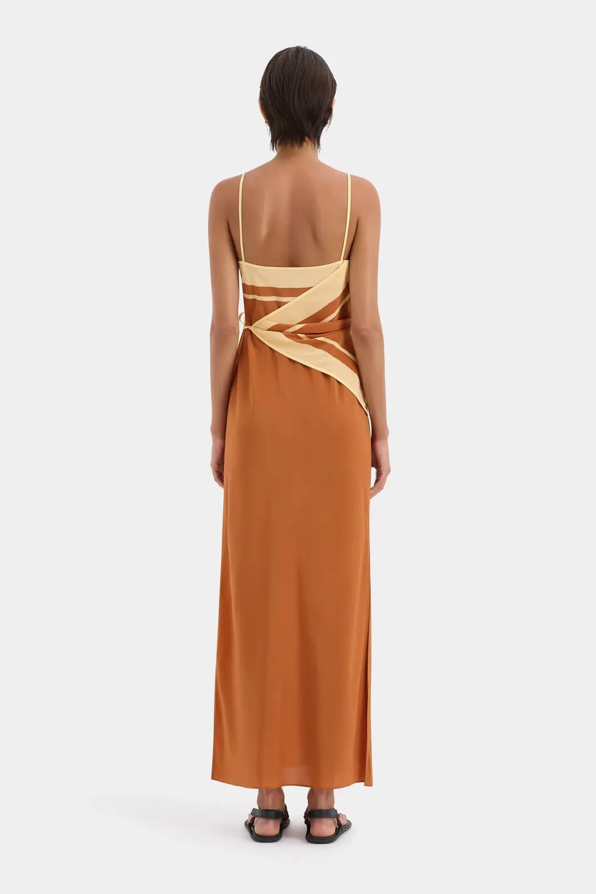 Sir The Label Soma Scarf Midi Dress Rust Size 3 / AU 12 photo 2