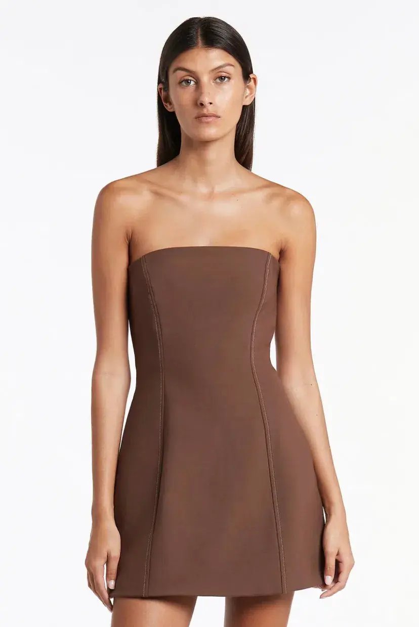 Sir the Label Adrien Strapless Mini Dress Brown Size 0 / Au 6 photo 3