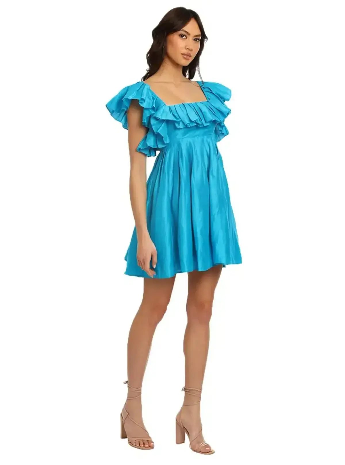 Leo Lin Azure Mini Dress in Blue Size AU 12 photo 2