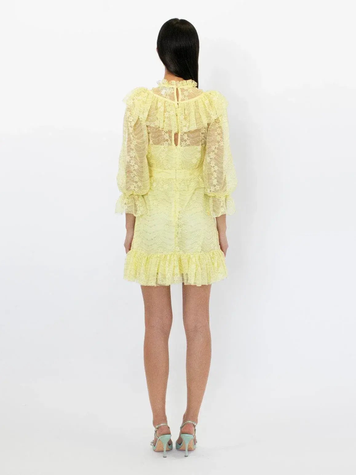Alice McCall Love My Way Mini Dress Lemon Yellow Size 6 photo 2