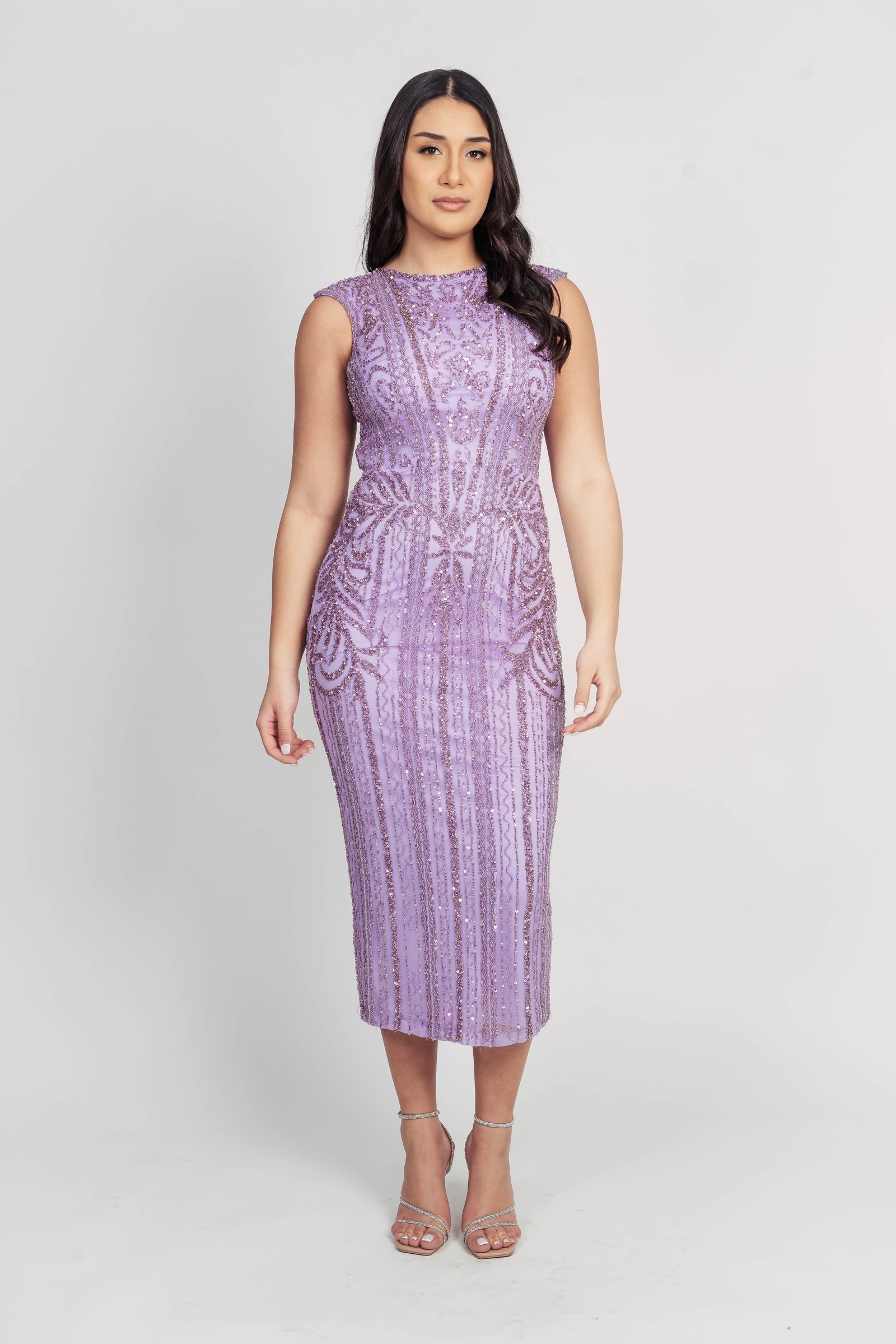 DIANA CAP SLEEVE BY MY SECRET WARDROBE LILAC photo 4
