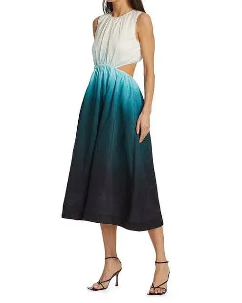 Aje Cosmos Ombre Cut out Midi Dress Size 14 photo 5