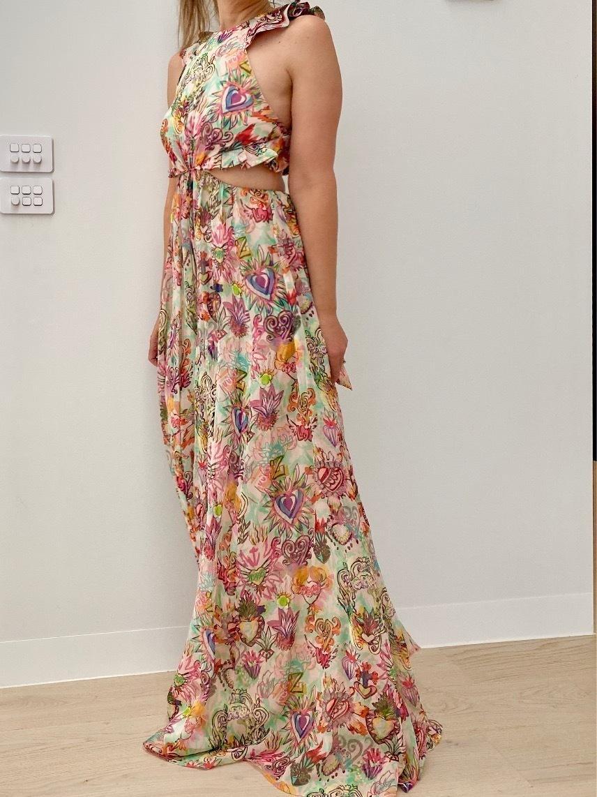 Zimmermann Lovestruck Ruffle Maxi Dress Print Size 8 photo 4