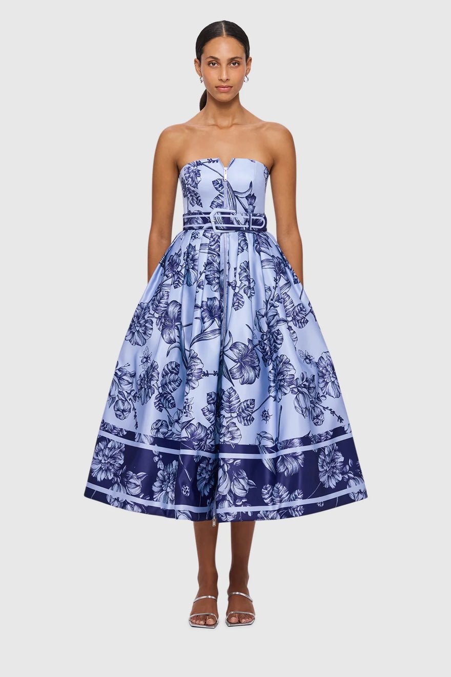 Leo Lin Norine Bustier Midi Dress - Hyacinth photo 3