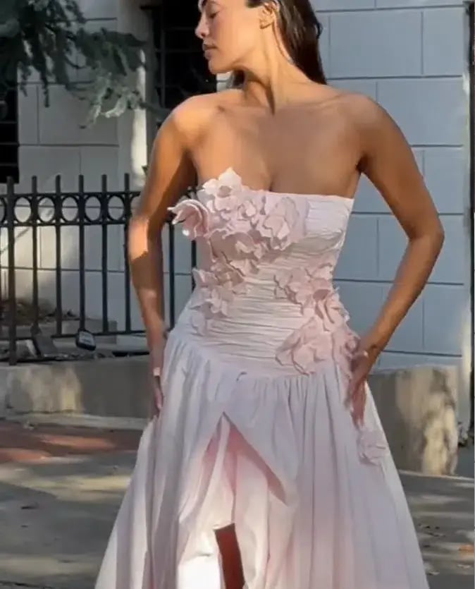 Aje Splendour Flower Gown Pastel Pink Size 6 photo 3