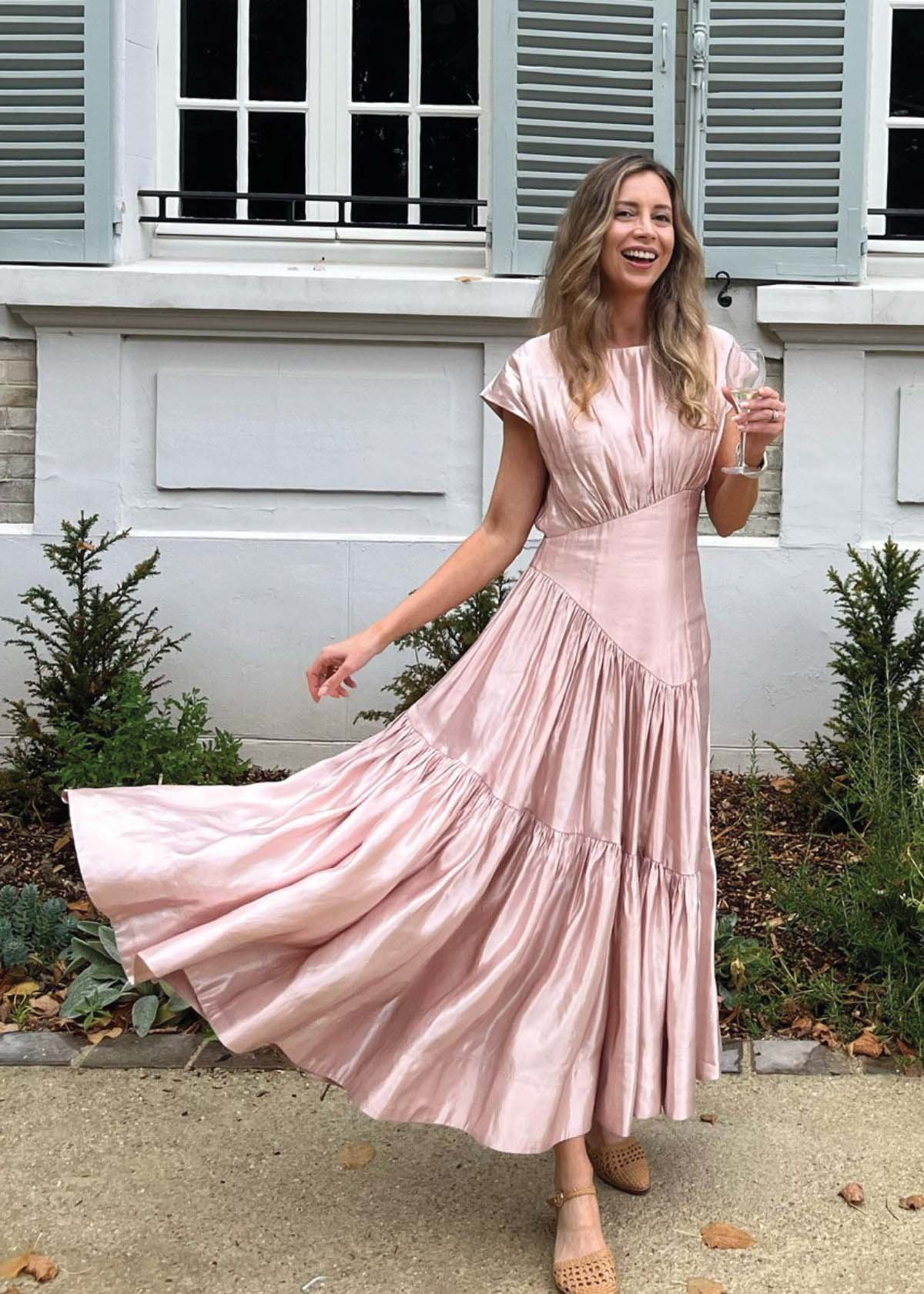 Serendipity Reflection Midi Dress in Blush photo 4