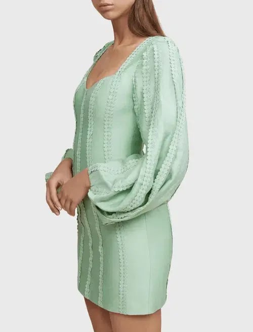 Acler Duxbury Dress Green Foam Size 10 photo 2