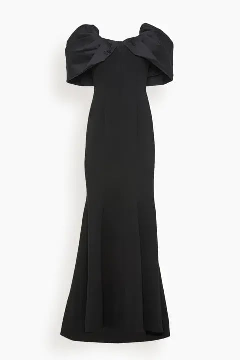 Rachel Gilbert Viola Gown Black Size 12 photo 4