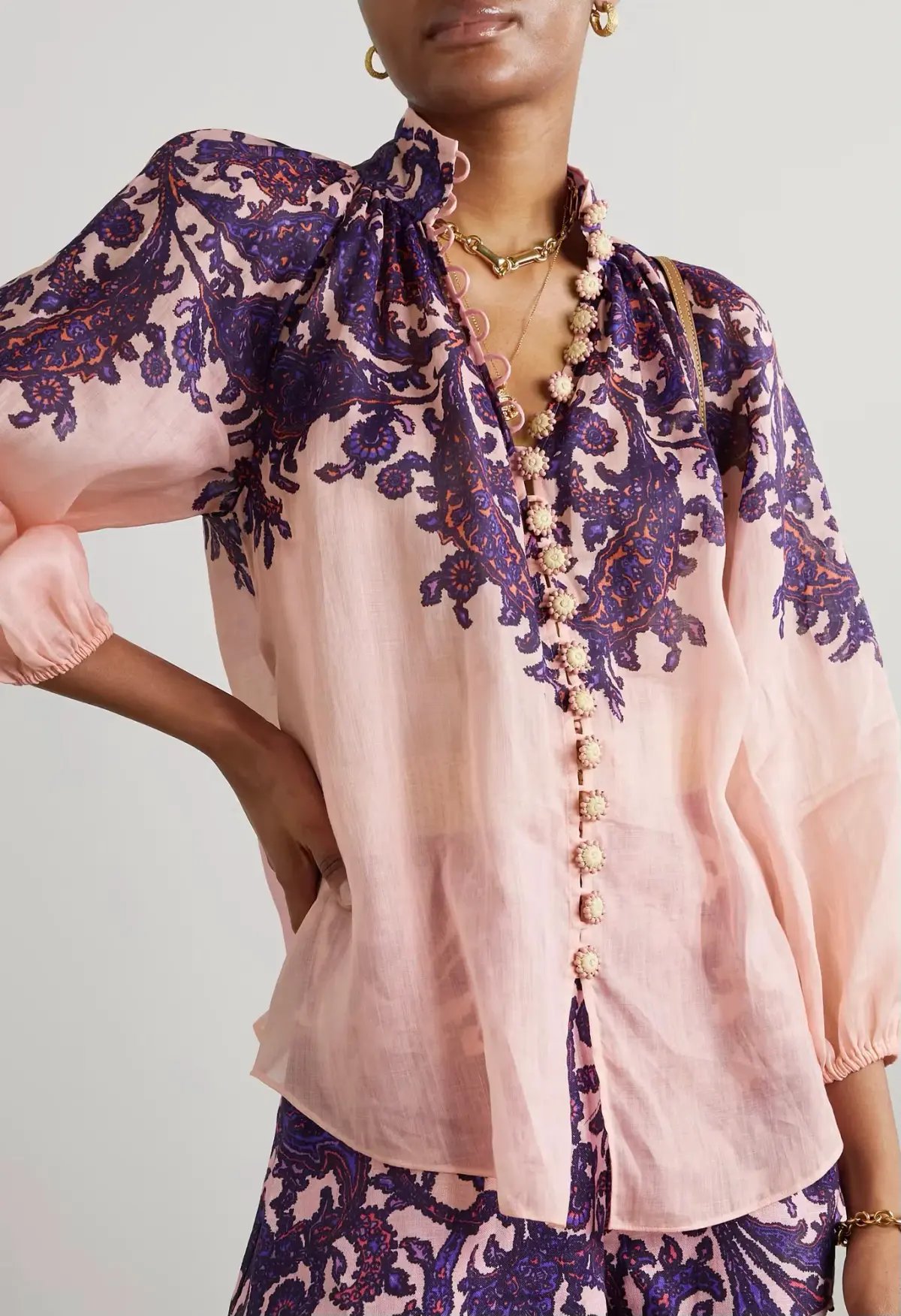 ZIMMERMANN Tiggy Billow Blouse & the Tiggy Frill Hem Midi Skirt (4/AU16) photo 4
