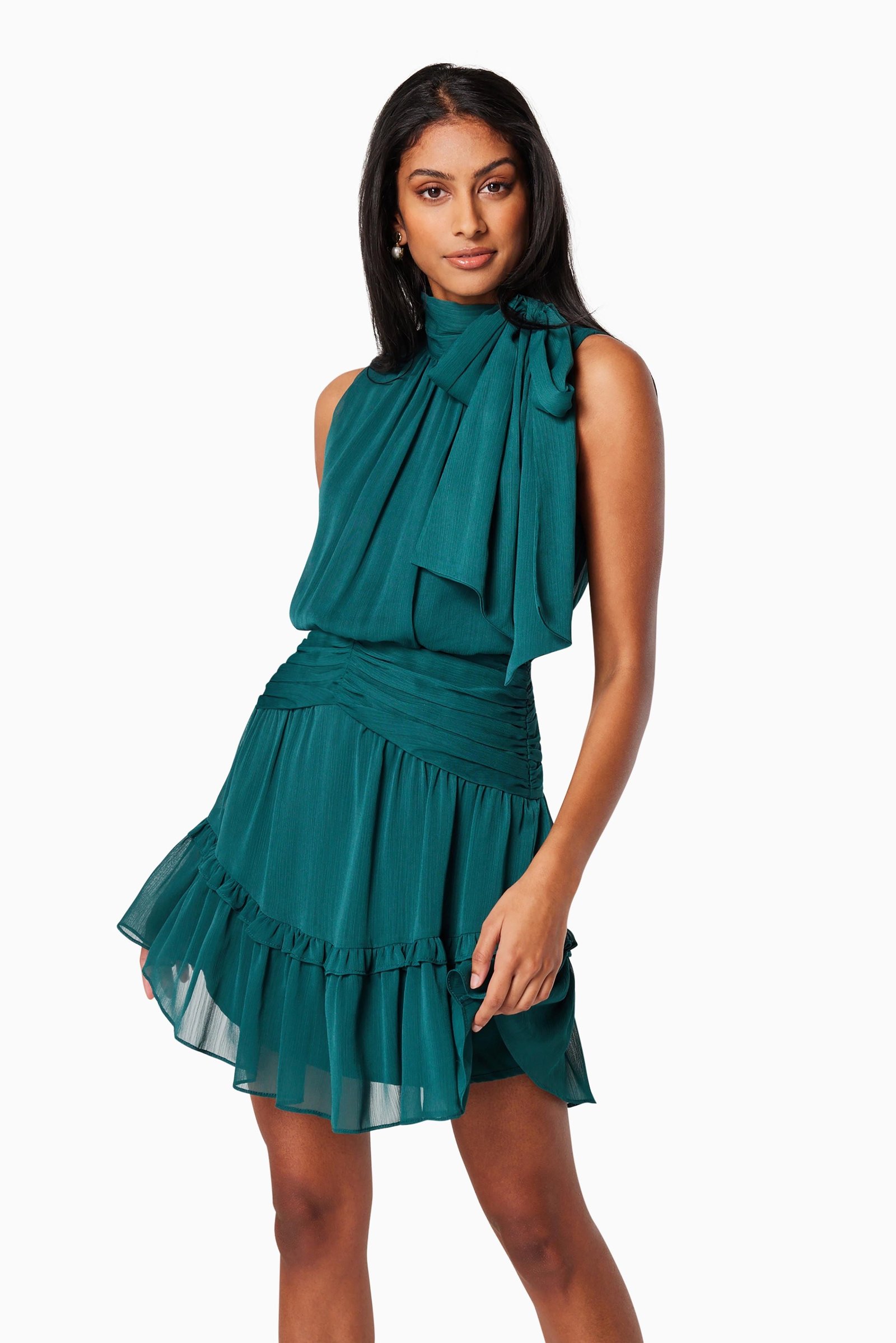 ELLIATT KAVELA DRESS - FOREST GREEN photo 6
