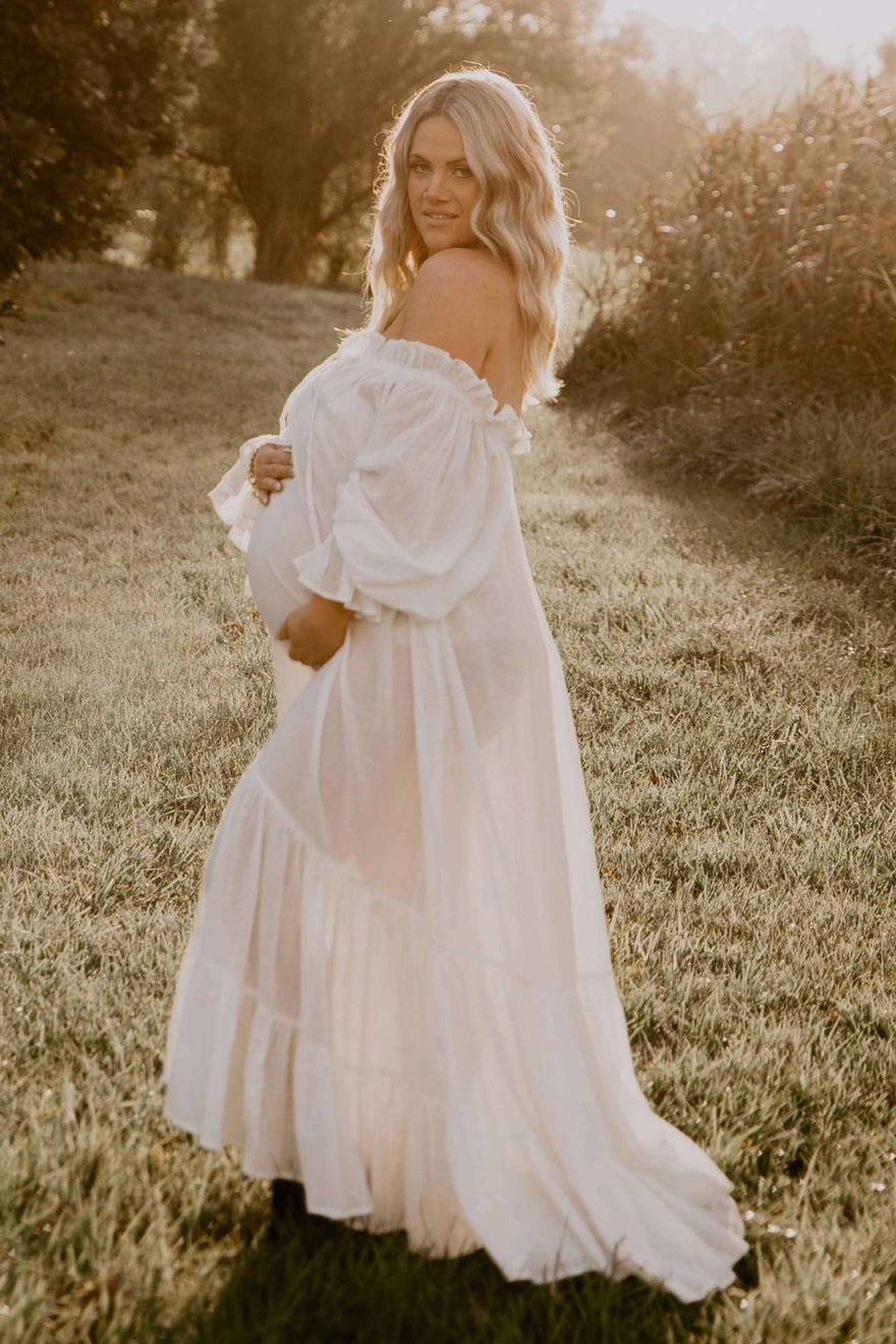 Hazel & Folk Emmaline Maxi Gown - White photo 2