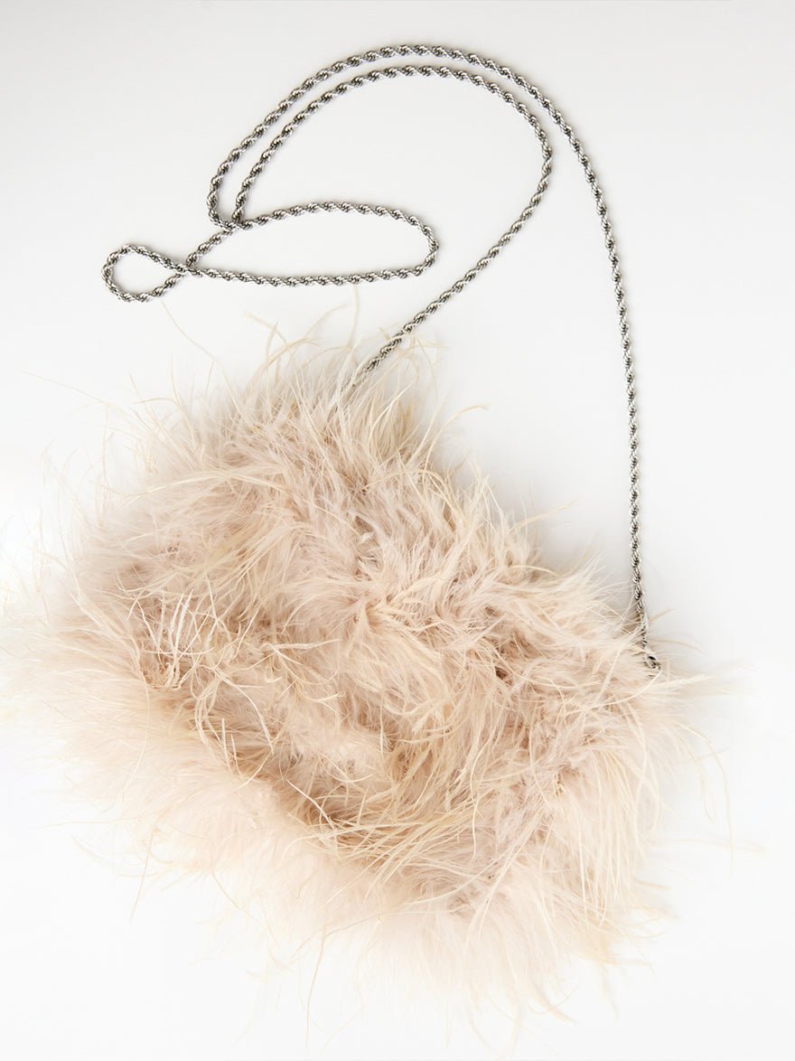 Loeffler Randall Zahara Feather Pouch Clutch photo 3