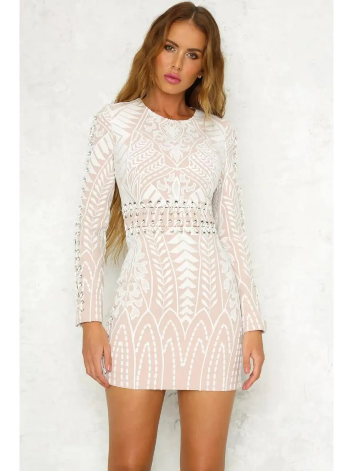 Mossman Secret Garden Dress Nude Size AU 8 photo 2
