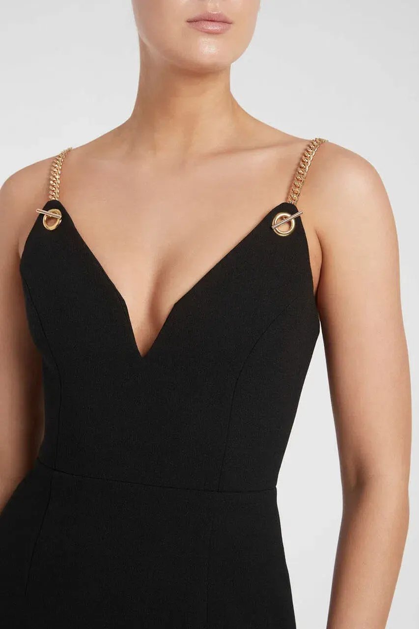Rebecca Vallance Iman V Wire Mini Dress Black Size 8 photo 4