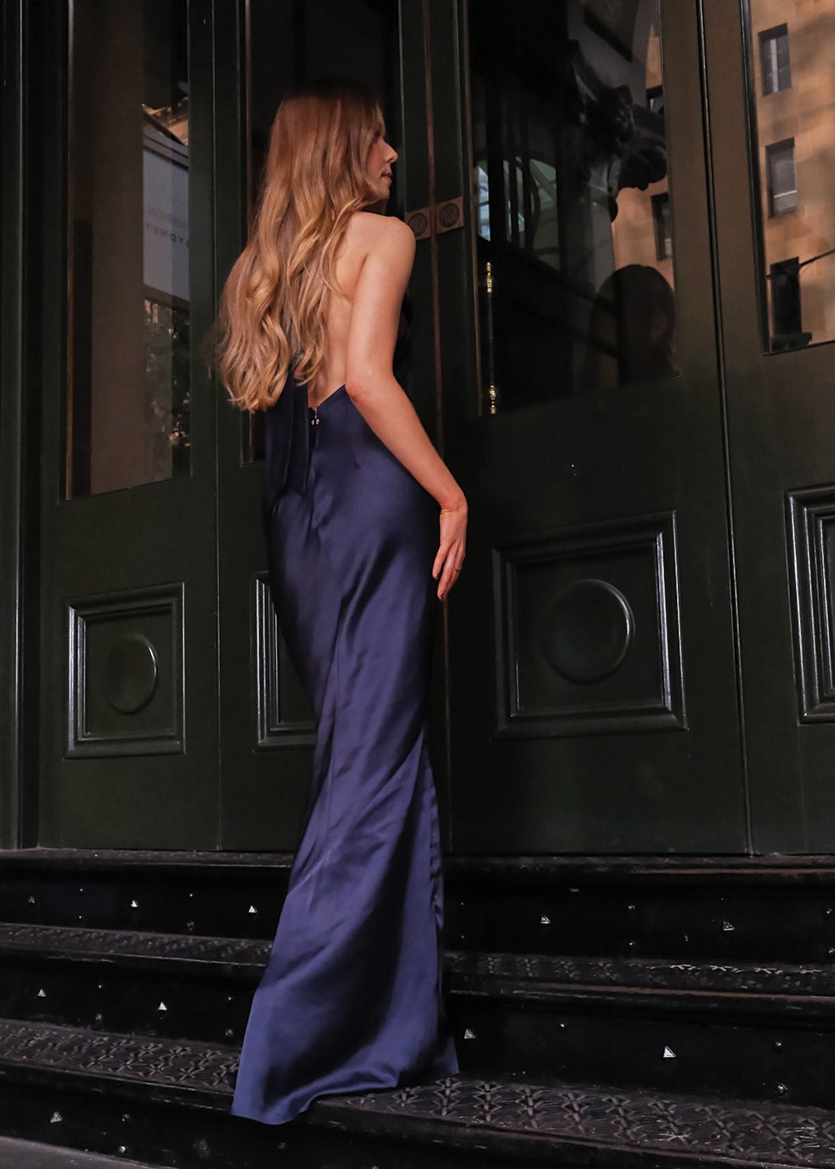 Penelope Halter Gown in Twilight Blue photo 4
