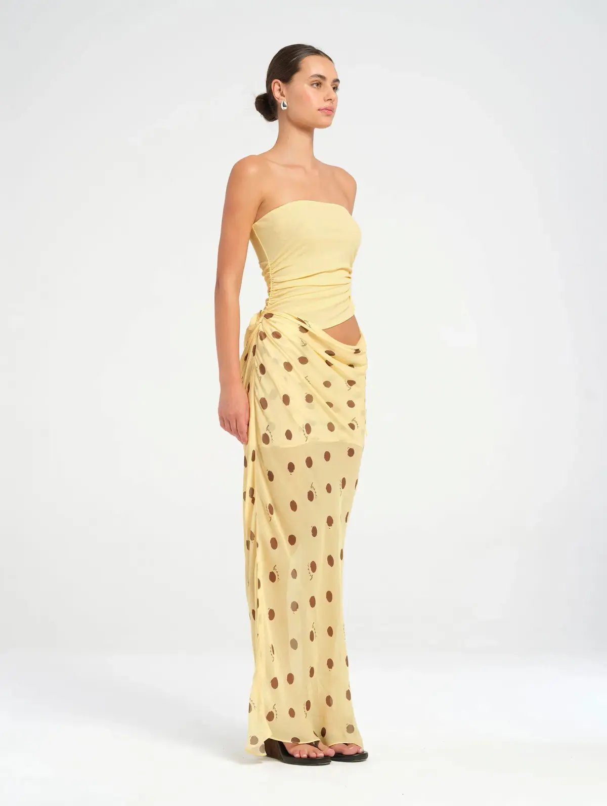 Benni Roscoe Maxi Dress Butter Spot Size Au 8 photo 4