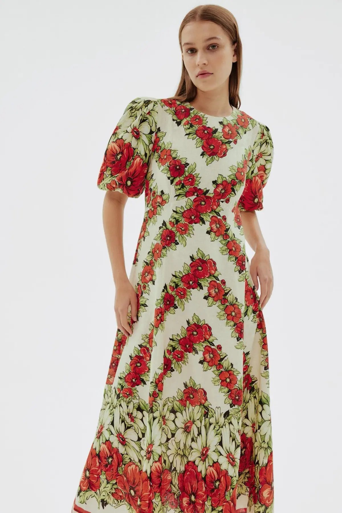 Alemais Amelie Midi Dress Floral Size AU 16 photo 2
