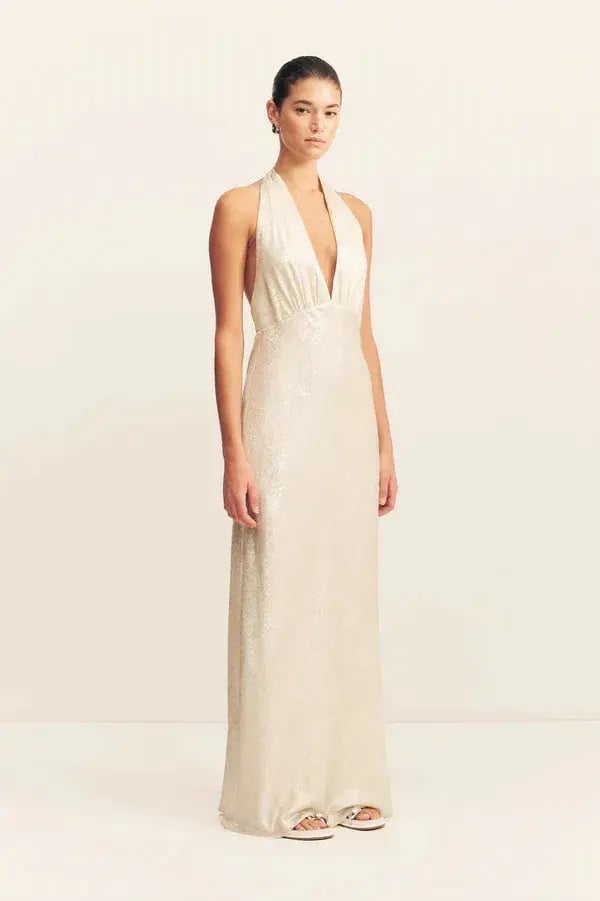 Shona Joy Calder Halter Neck Maxi Dress Bubbly Size 6 photo 3