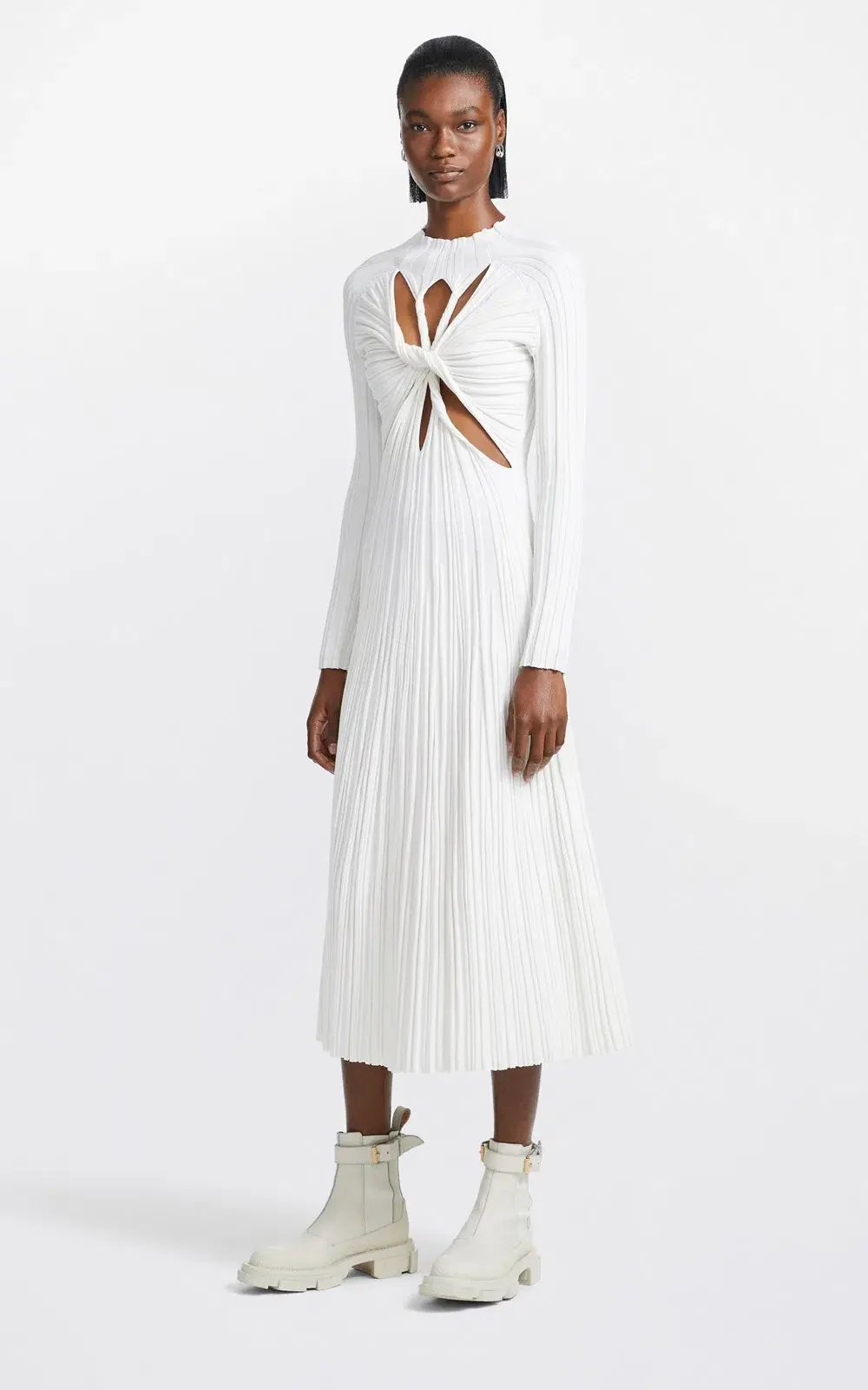 Dion Lee Lung Twist Dress White Size 8 photo 2