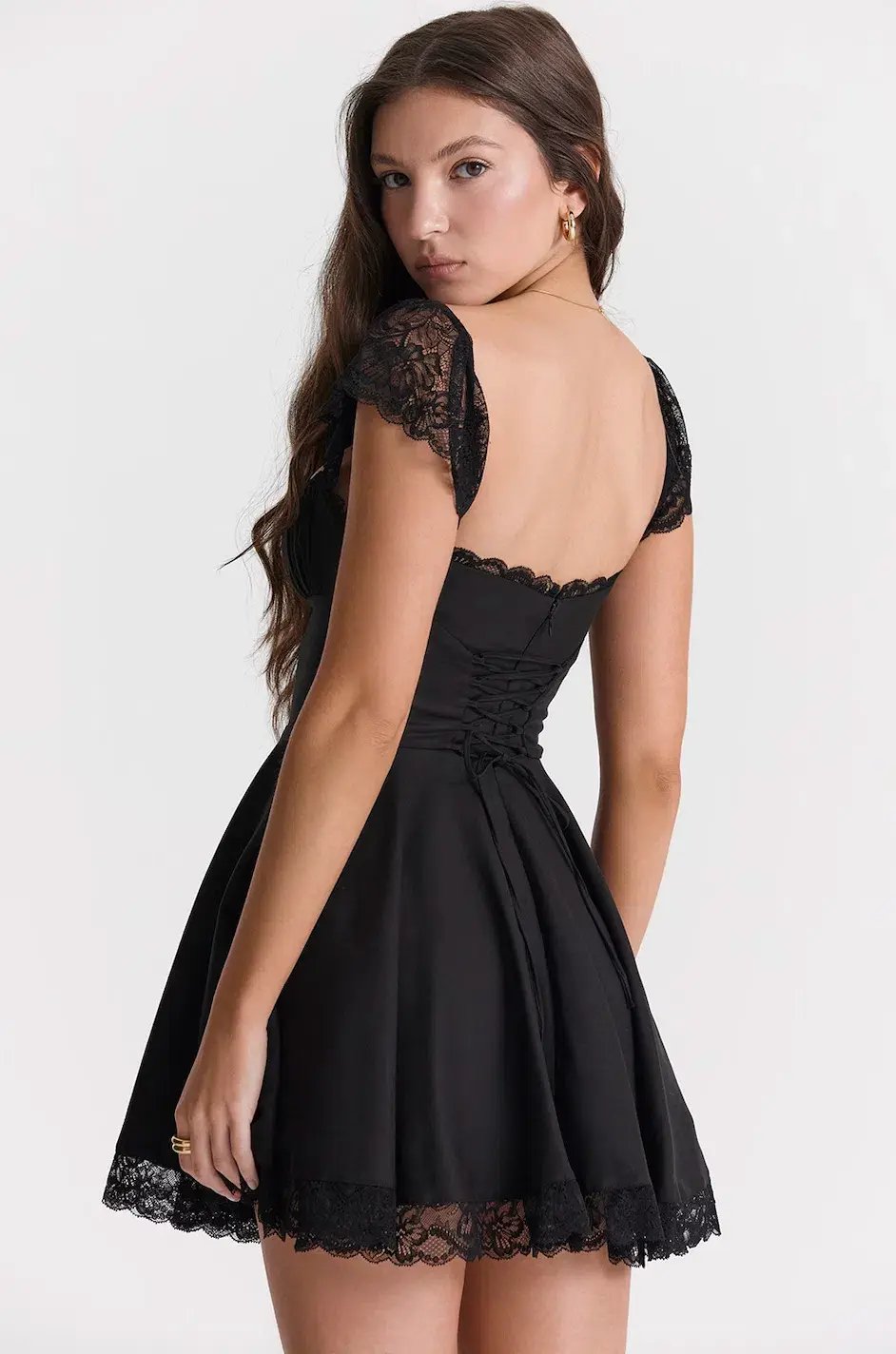 House of CB Kaia A-Line Mini Dress Black Size XS / AU 6 photo 3