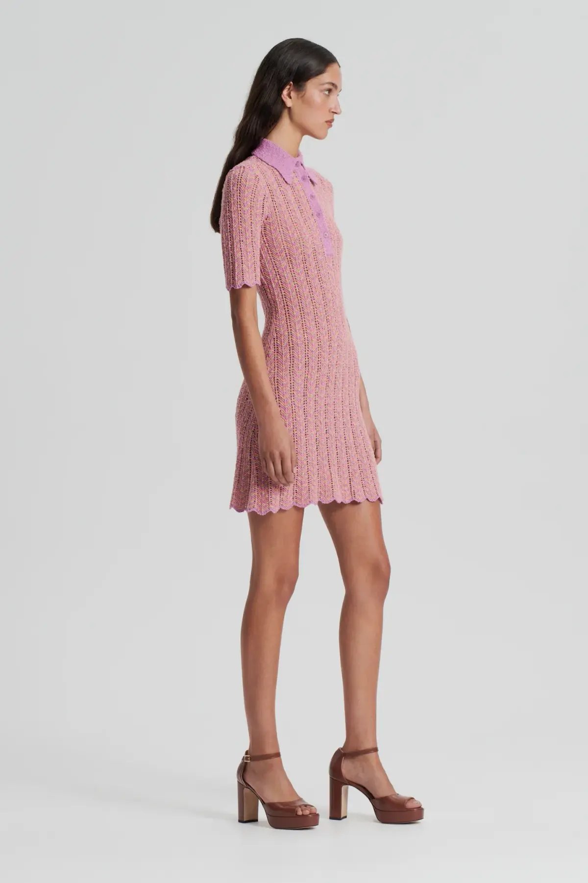 Scanlan Theodore Knit Shirt Dress Pink Size XS/ AU 8 photo 6
