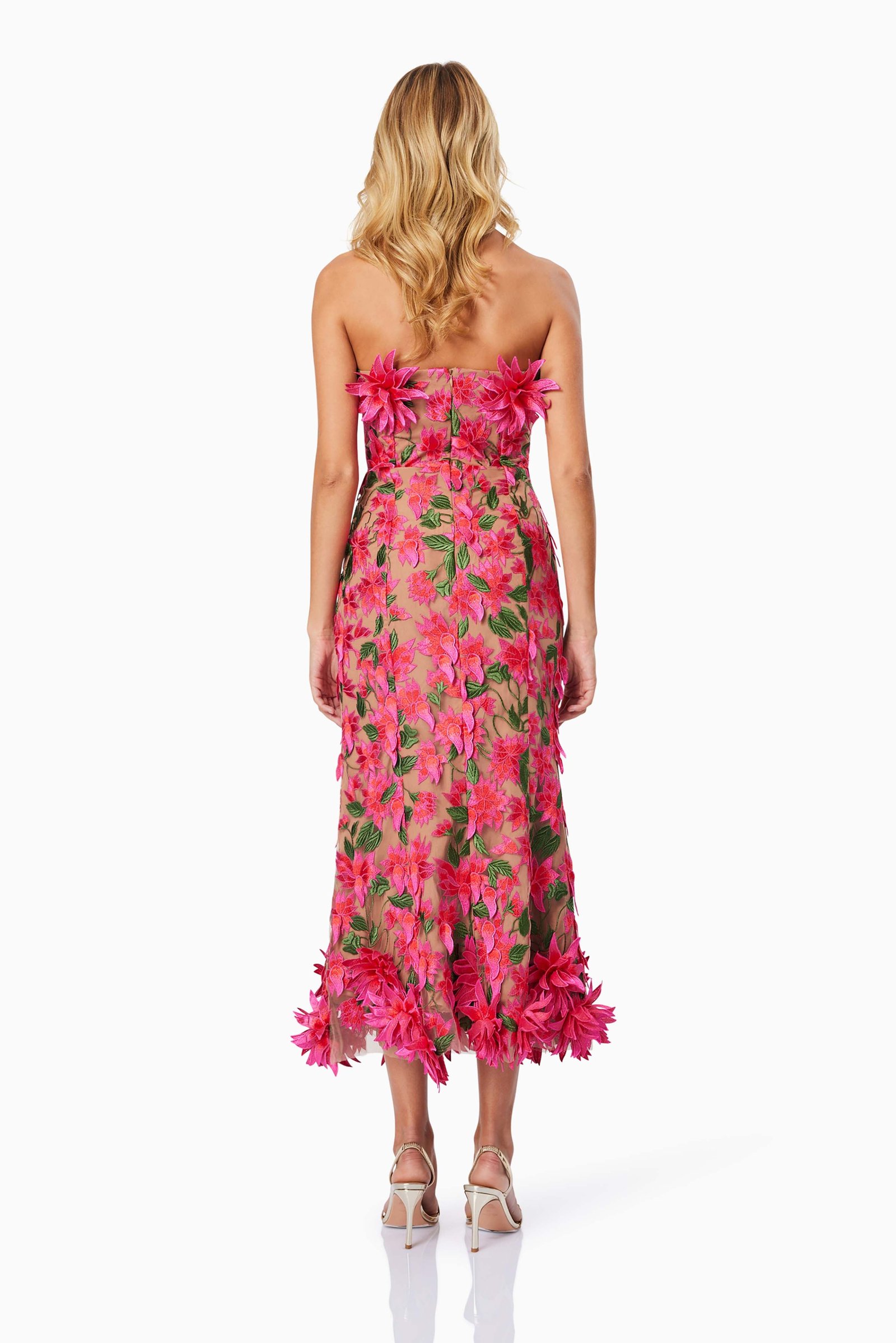 ELLIATT VALENTINA MIDI DRESS - PINK MULTI photo 5