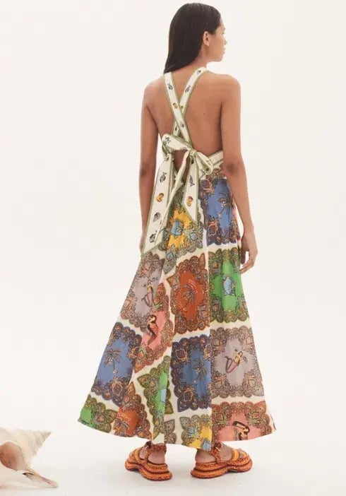 Alemais Trippy Troppo Halter Midi Dress Multi Size 12 photo 2