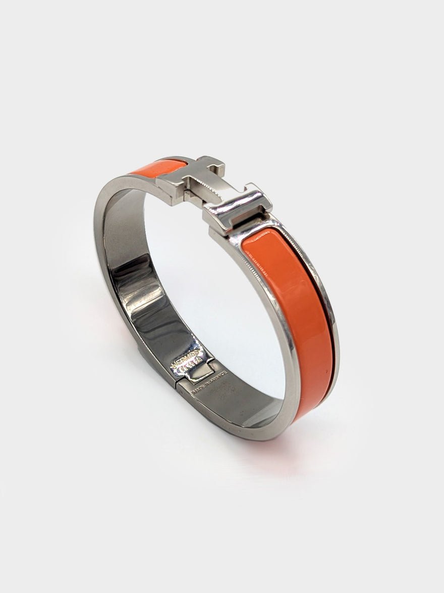 Hermès Clic H Bracelet Silver Orange Fruité photo 2