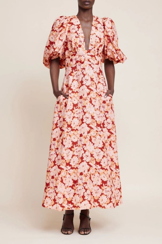 Acler Hamilton Dress in Carmine Imprint photo 4