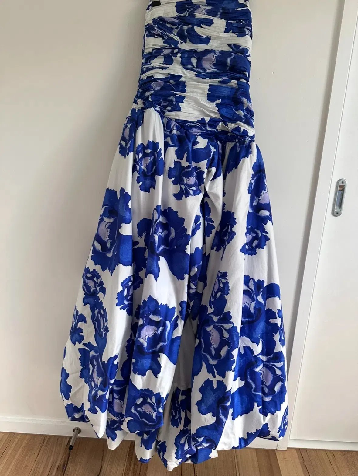 Aje Behold Maxi Dress Bodly Blooming Cobalt Size 14 photo 7