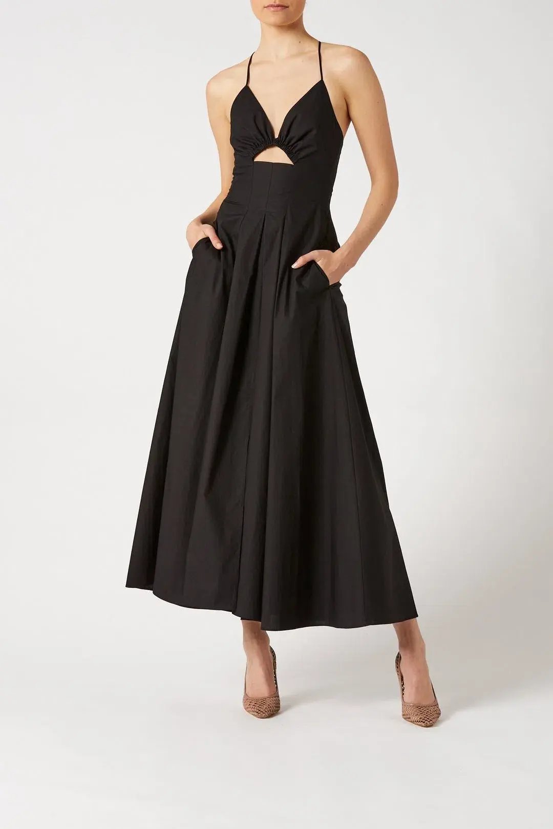 Scanlan Theodore Cotton Strappy Dress Black Size 6 photo 2