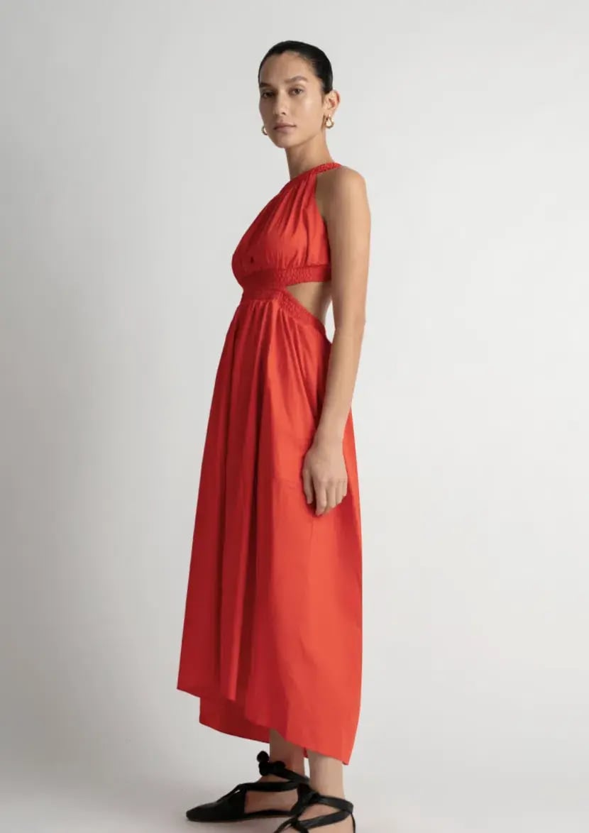 Camilla and Marc Pollina Midi Dress Red Size 10 photo 3