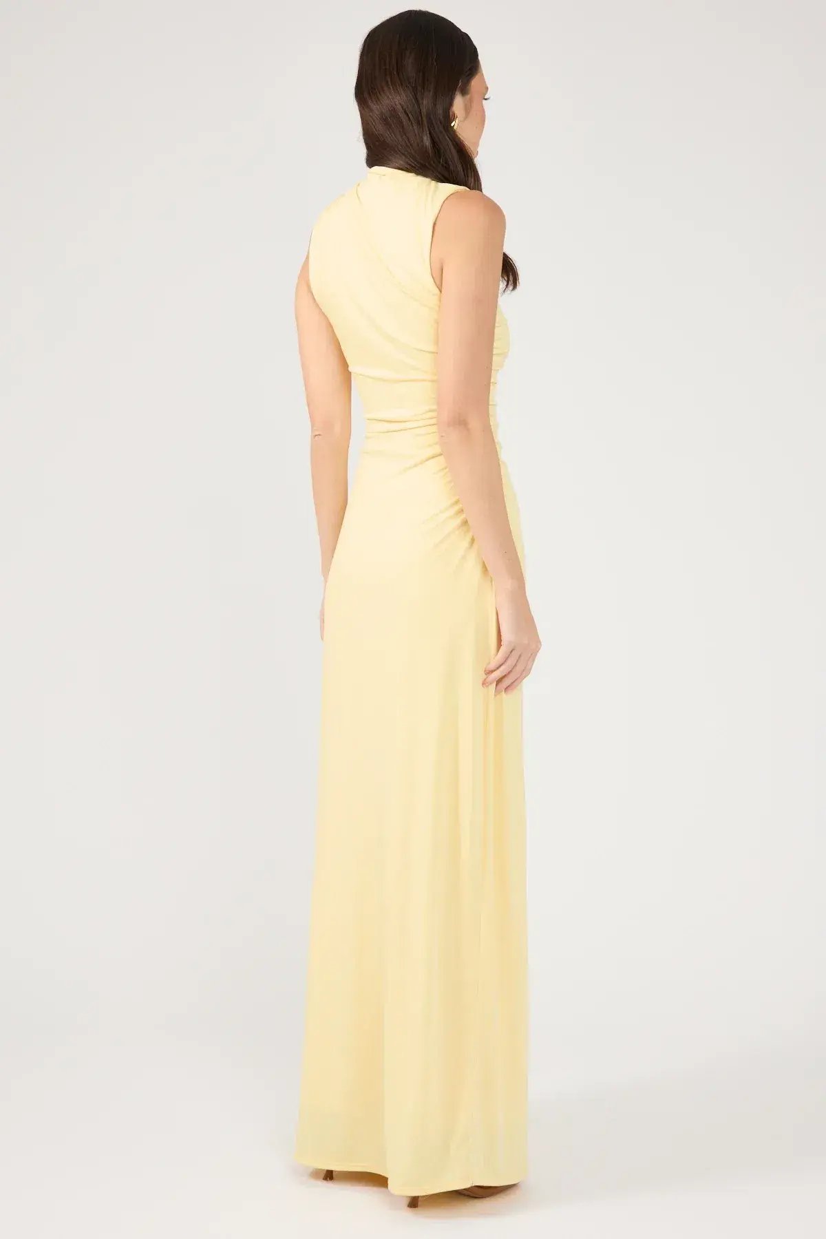 Perfect Stranger Rosewood High Neck Maxi Dress Lemon Size XL / AU 14 photo 3