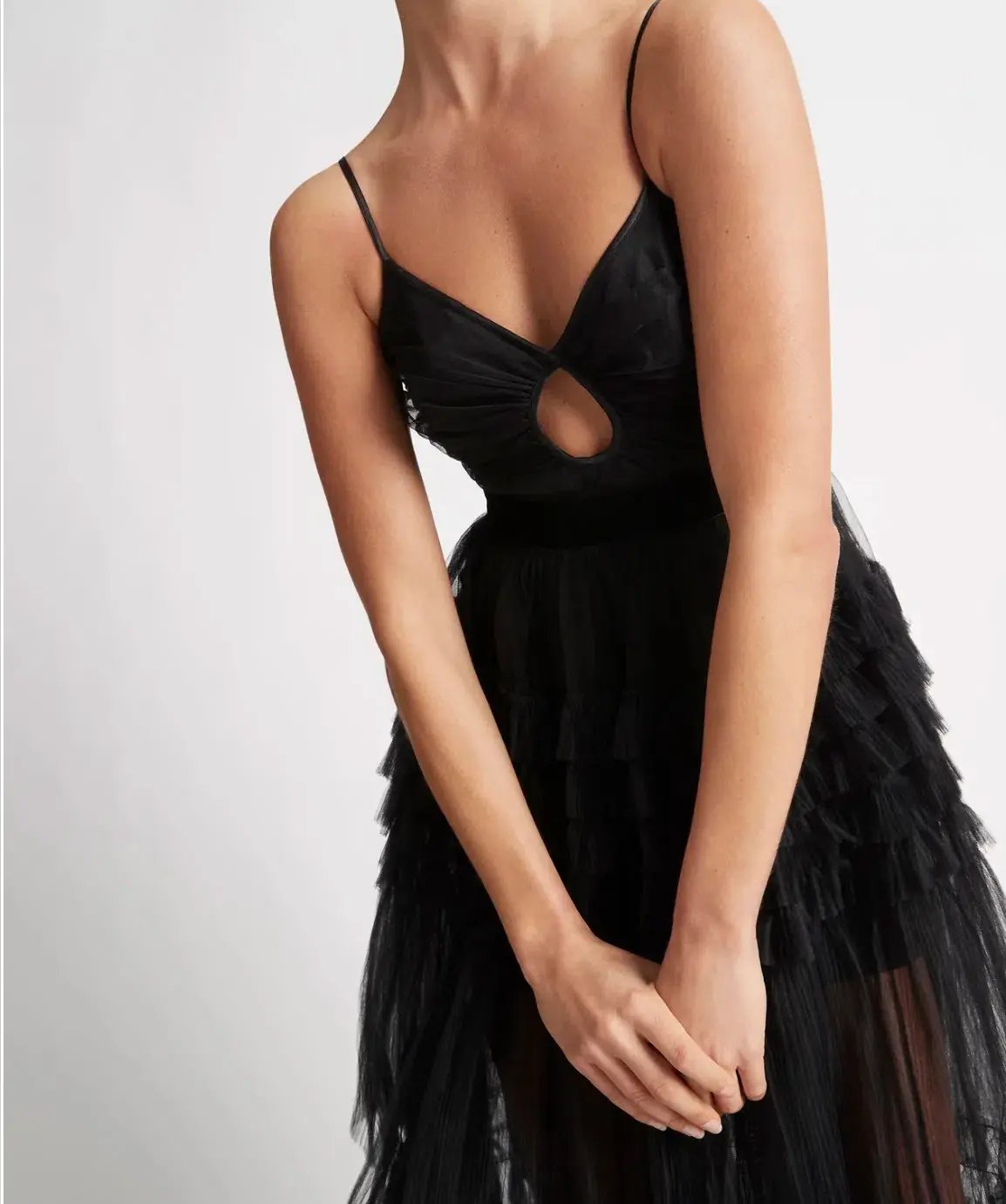 Sheike Phantom Mesh Maxi Dress Black Size AU 6 photo 3