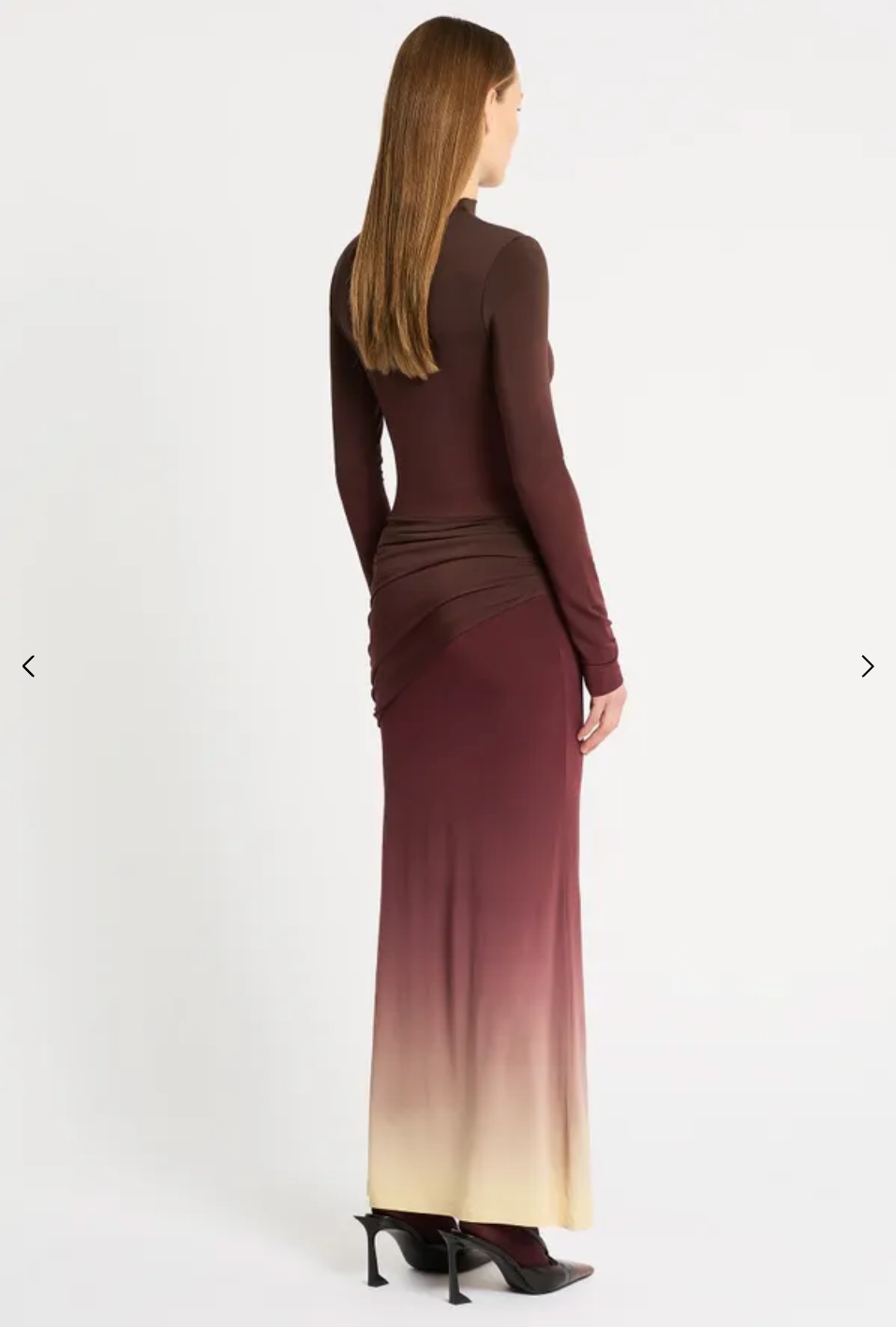 LIFE FORM JERSEY MAXI DRESS BY SASS AND BIDE BURGUNDY photo 3